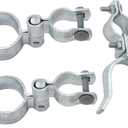 VIVIDA 1-3/8" x 2-3/8" Chain Link Gate Hinge Latch Kit, Include Female & Male Gate Hinges, 1-3/8" x 2-3/8" Fence Fork Latch, Chain Link Fence Hardware, Galvanized Steel