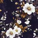 Vintage Floral Wallpaper Peel and Stick Purple White Flowers Contact Paper 17.5" x 118" Wall Paper Self Adhesive Vinyl Waterproof Removable for Kitchen Bathroom Shelves Cabinet Drawer Table Decor, Pack Of 2