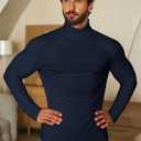 COOFANDY Men's Turtleneck Sweater Slim Fit Lightweight Basic Ribbed Sweaters (S)