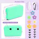 2 x Silicone Phone Holder, Insert Charm Carabiner Keychain for Bogg Bag, Compatible with Bogg Beach Tote Bag (Green)