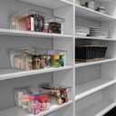 CLEARSPACE Plastic Storage Bins With lids Perfect Kitchen Fridge Organizer, Pantry Organization, Cabinet Organizers (4 Pack)