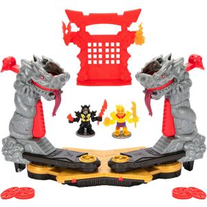 Legends of Akedo Ninja Fury Ninja Star Battle Arena - New Ninja Star Shooter Controllers, Over 35 Sound Effects, Includes 2 Exclusive Warriors, Weapons Rack & Additional Weapons & 6 Ninja Star Discs