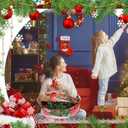 Shappy 4 Pcs 36 Inch Back to School Wreath Storage Container Clear Wreath Storage Bags PVC Waterproof Garland Bags with Clear Window Dual Zippers and Handles for Holiday Artificial Garland (Red)