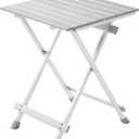 SUNNYFEEL Folding Camping Table - Lightweight Aluminum Portable Picnic Table for Cooking, Beach, Hiking, Travel, Fishing, BBQ, Indoor Outdoor Small Foldable Camp Tables, 18.5x18.5x24.5 Inch
