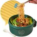 Microwaveable Ramen Noodle Bowl Cooker 40oz for Ramen, Pho, Soup, and Pasta, Dishwasher Safe and Portable, Ideal for Home, Office, Dorm, or Gift.Ai Love Peace (Green)