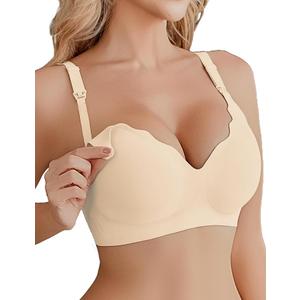 Ekouaer Nursing Bra Wavy Breastfeeding Bras for Women Seamless Maternity Support Wireless Pregnancy Sleep Bralette (Small, Maple Sugar) Ekouaer Nursing Bra Wavy Breastfeeding Bras for Women Seamless Maternity Support Wireless Pregnancy Sleep Bralette (Small, Maple Sugar)