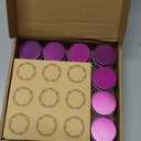 0.5 oz Screw Top Aluminum Tin Jar with Screw Lid and Blank Labels (Purple - Pack of 32)