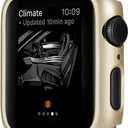 Compatible with Apple Watch Series 4 Case 44mm 40mm, Super Thin Bumper Protector PC Hard Cover Lightweight Slim Shockproof Accessories Matte Frame (Gold, 40mm Series SE2/SE/6/5/4)