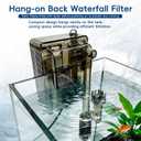 Nano Aquarium Kit, 2.1 Gallon Rimless Glass Fish Tank