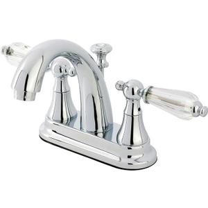 Kingston Brass KS7611WLL Wilshire 4" Center set Bathroom Faucet, 4-3/4" in Spout Reach, Polished Chrome