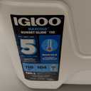 Igloo MaxCold Glide Coolers 110 QT, Insulated Portable Rolling Cooler with Soft Ride Wheels, 168 Can Capacity, Leak-Proof, 5-day Ice Retention