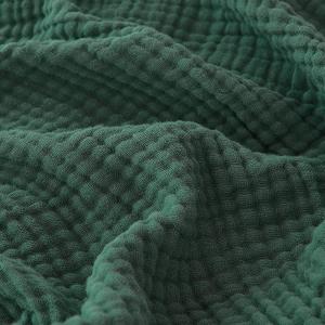 EMME Cotton Muslin Twin XL Blanket Breathable Gauze Blanket Soft Lightweight Blankets Adults Gifts for Women (Forest Green, 66"x90")