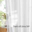 NICETOWN Voile White Sheer Curtains 84 inches Long for Sliding Glass Door, Grommet Casual Airy & Elegant Extra Wide Window Treatments for Bedroom/Living Room, W66 x L84, 2 Panels