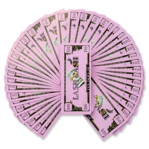 Lash Cash Reward Vouchers - 50 Pcs Pink Client Loyalty Cards, Professional Lash Tech Marketing Supplies & Salon Growth Tools, Authentic Currency Size Inserts for Eyelash Extension Business (50, $10)