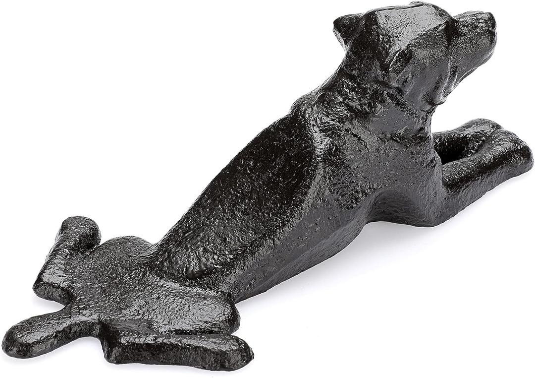 Sumnacon Cast Iron Cute Dog Door Stop - Heavy Duty Rustic Door Stopper Avoid Drilling Hole, Vintage Metal Door Wedge on Floor Surface for Home Office, Commercial Industrial