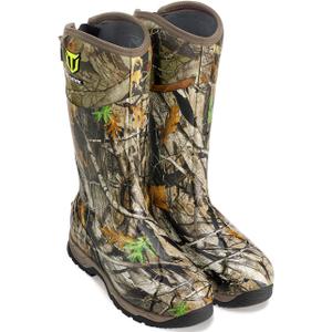 TIDEWE Rubber Hunting Boots with 800g Insulation, Waterproof Insulated Next Camo G2 Warm Rubber Boots with 7mm Neoprene, Sturdy Outdoor Hunting Boots for Men (Size 10)