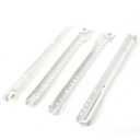 uxcell A13110700ux0950 Pair 10" Full Extension Telescopic Drawer Slides Rails Tracks White (Pack of 2)