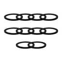 2" Camlock Gasket Fitting - Cam Lock Hose Seal for Female Coupler - Cam Groove Replacement Rubber Washer (10-Pack) (2)
