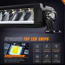 Nilight LED Light Bar with Amber DRL 40.3 Inch 165 W Single Row Anti-Glare Flood Spot Combo DRL Slim Offroad Light IP68 w/ 14 AWG DT Wiring Kit for Pickup Truck SUV ATV UTV Boat 4x4