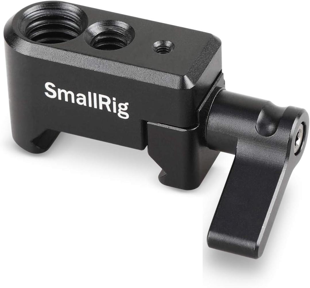SmallRig NATO Clamp, Quick Release Clamp with 1/4" 3/8" M2.5 Thread for Cold Shoe Monitor Support Camera Cage - 1973