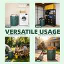 2-Pack Extra Large Yard Waste Bags, 132 Gallon Reusable Garden Bags with Gardening Gloves, Heavy Duty Leaf & Lawn Chute, Collapsible Clean-up Containers for Debris, Camping & Recycling