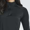 Real Essentials 3 Pack: Women's 1/4 Zip Rash Guard Long Sleeve Swim Shirt UPF Sun Protection UV Surf Tops (L)
