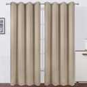 LEMOMO Blackout Curtains 66 x 95 inch/Khaki Curtains Set of 2 Panels/Thermal Insulated Room Darkening Bedroom Curtains