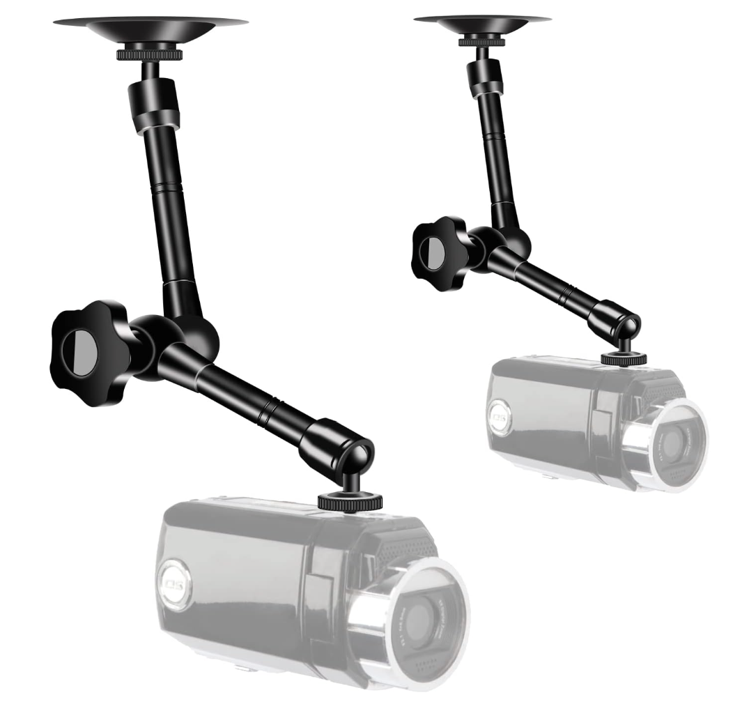 UYODM 2 Pack Articulating Magic Arm Wall Mount Holder Stand Compatible with CCTV POV Camcorders Cameras, LED Light, Video Lamp,DSLR,Flash,Digital Camera,Security Cameras