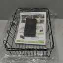 Over the Sink Expandable Dish Drainer Drying Rack In Stainless Steel for Small Kitchen, Counter Space Saving Modern Compact Metal Above Plate Dryer Strainer, Adjustable Hanging Inside Drain Holder (For 11.5"-30"W Sink, Black)