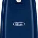 BELLA Electric Can Opener and Knife Sharpener, Multifunctional Jar and Bottle Opener with Removable Cutting Lever and Cord Storage, Stainless Steel Blade, Navy