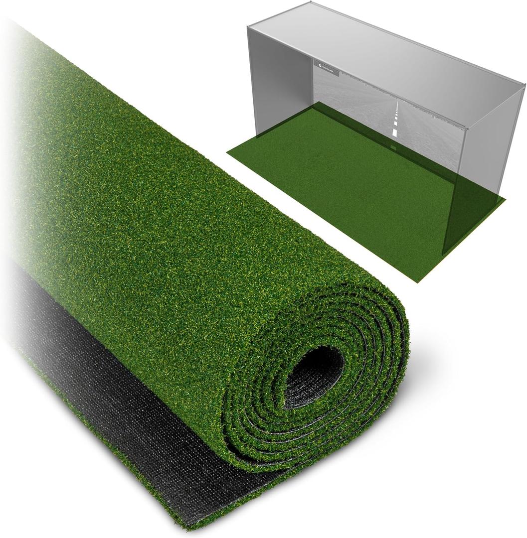 GoSports Golf Simulator Turf and Hitting Turf - 15 mm Golf Mat for Home, 15 x 6 ft Simulator Turf, Unpadded