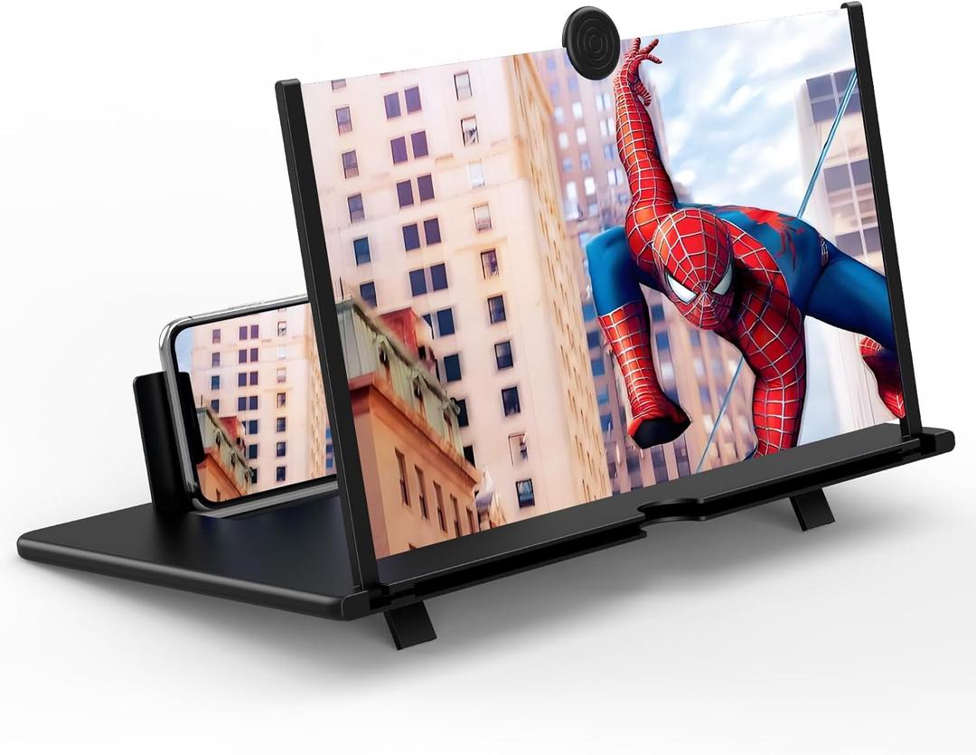 16" Screen Magnifier for Cell Phone  3D HD Magnifying Projector Screen Enlarger Expanders for Movies, Videos and Gaming  Foldable Phone Stand with Screen AmplifierCompatible with All Smartphones