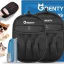 GRENTY 2 PCS Pet Hair Removal Glove for Dogs & Cats, Upgraded Five-Finger Electrostatic Magic Brush Pet Hair Remover, Pet Hair Removal Tools for Clothing, Carpet, Sofa Gaps, Car Seat (BLACK)