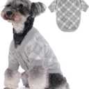 3 x Dog Sweater, Sweaters for Small Dogs, Warm Soft Pet Clothes for Puppy, Medium Large Cat, Dogs Girl or Boy, Dog Shirt for Winter Christmas (Grey, Large)
