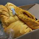 DISSA Fleece Blanket Throw Size  51x63, Yellow Soft, Plush, Fluffy, Fuzzy, Warm, Cozy Perfect for Couch, Bed, Sofa - with Pompom Fringe Flannel