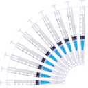 2 x 3ml/cc Syringe with 23 Gauge 1 Inch Lab Disposable Luer Lock Syringe, Pack of 20