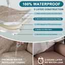 Turquoize 100% Waterproof Couch Covers for 3 Cushion Sofa Pet Friendly Cover for Dogs Washable Couch Protector Triple Non-Slip Furniture Cover for Pets, Kids (Sofa 70", Khaki)