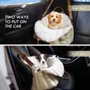 ClevaHome Small Dog Car Seat, Cozy Fleece Dog Carriers for Small Dogs For Dogs Up to 10 lbs, Dog Travel Carrier & Pet Bed, Stylish Pet Travel Tote for Indoor and Outdoor Use, 19.7"L x 11.8"W x 13.8"H