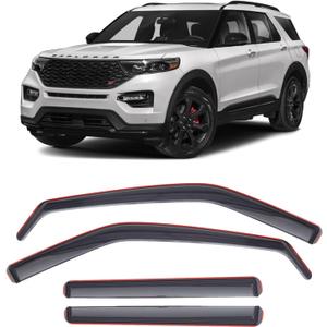 DORENA in-Channel Rain Guards Window Visors Fit for Ford Explorer 2020 2021 2022 2023 2024 2025 2026 Window Deflectors, Vent Deflector, Vent Window Visors Car Accessories 4pcs