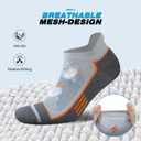 Mens Ankle Running Socks, Athletic Cushioned Low Cut Moisture Wicking Cotton Short Sports Socks, 6 Pairs (9-12, Multicolor)