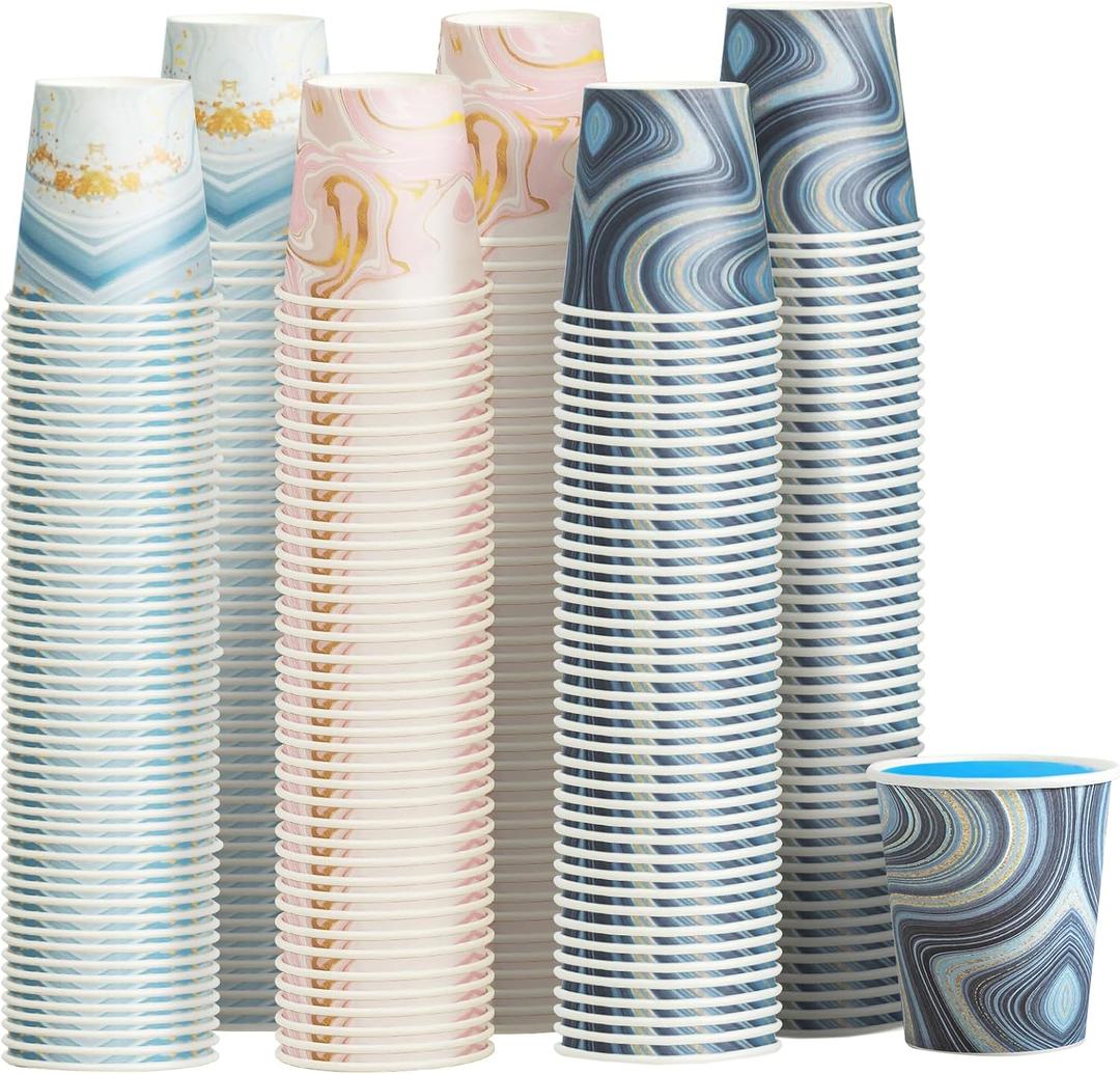 BYSNOW 1200 Pack 3 oz Bathroom Cups, Disposable Small Mouthwash Paper Cups for Bathroom, Thick and Sturdy Snack Cups for Daily Use (European-style 1200Count)