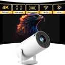 4k Mini Projector Portable, 270 Degree Rotation,Smart Projector with Wifi and Bluetooth, Native 720P,uto Vertical Keystone, Compatible with HDMI/USB/TV sticks/Smartphones/laptops[Built-in Apps]