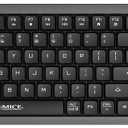 Wireless Keyboard with Volume Knob, 2.4G+Bluetooth Multi-Device Keyboard USB-C Rechargeable, Compact 99-Key with Number Pad, Comfortable Scissor Switches for Win/Mac, Black