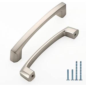 KNOKLOCK 10 Pack 4 Inch(102mm) Kitchen Cabinet Handles Brushed Satin Nickel Cabinet Pulls Kitchen Cabinet Hardware Drawer Pulls for Dresser Cupboard Wardrobe