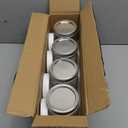 4 Pcs 32 oz Clear Wide Mouth Mason Jars with Airtight Lids and White Plastic Lids, Canning Jars for Overnight Oats, Food Storage and More