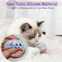 Silicone Cat Ball Toys with Bell 3 Pack - Interactive Cat Toy Balls for Indoor Cats - Durable Hollow Kitten Chew Toys for Teething & Bored Adult Cats