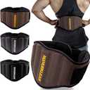 MANUEKLEAR Gym Weight Lifting Belt Weight Lifting Workout Weightlifting Powerlifting Belt for Men Women - 7.5inch - Bodybuilding Fitness Back Support for Cross Training, Squats, Lunges (M29-35 inches, Gold)