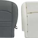 Priprilod Cloth Gray Driver Side Bottom Replacement Seat Cover & Driver Foam Cushion Compatible with Dodge Ram 1500 2500 3500 4500 5500 2013 2014 2015 2016 2017 2018