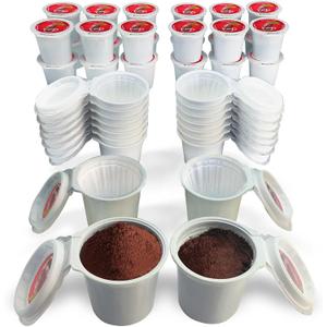 42 iFillCup Fillable K Cups - Ultrafine Filters for Sediment-Free Brew, Universal K Cup Brewer Compatibility, DeepBrew Filter Holds 50% More Coffee for Insanely Rich Brews (Red)