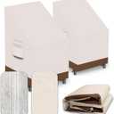 Heavy Duty Patio Chair Covers Waterproof Outdoor, 2 Pack 600D Patio Furniture Covers for Outdoor Rocking Swivel Adirondack Chairs, Lounge Deep Seat 28''W x 30''D x 24''H/ 32''H Beige Brown